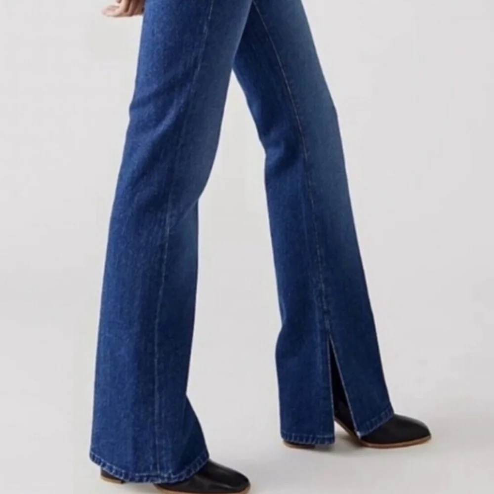 Free People We The Free Stillwater Low Rise Slim Flare Jean With Slits